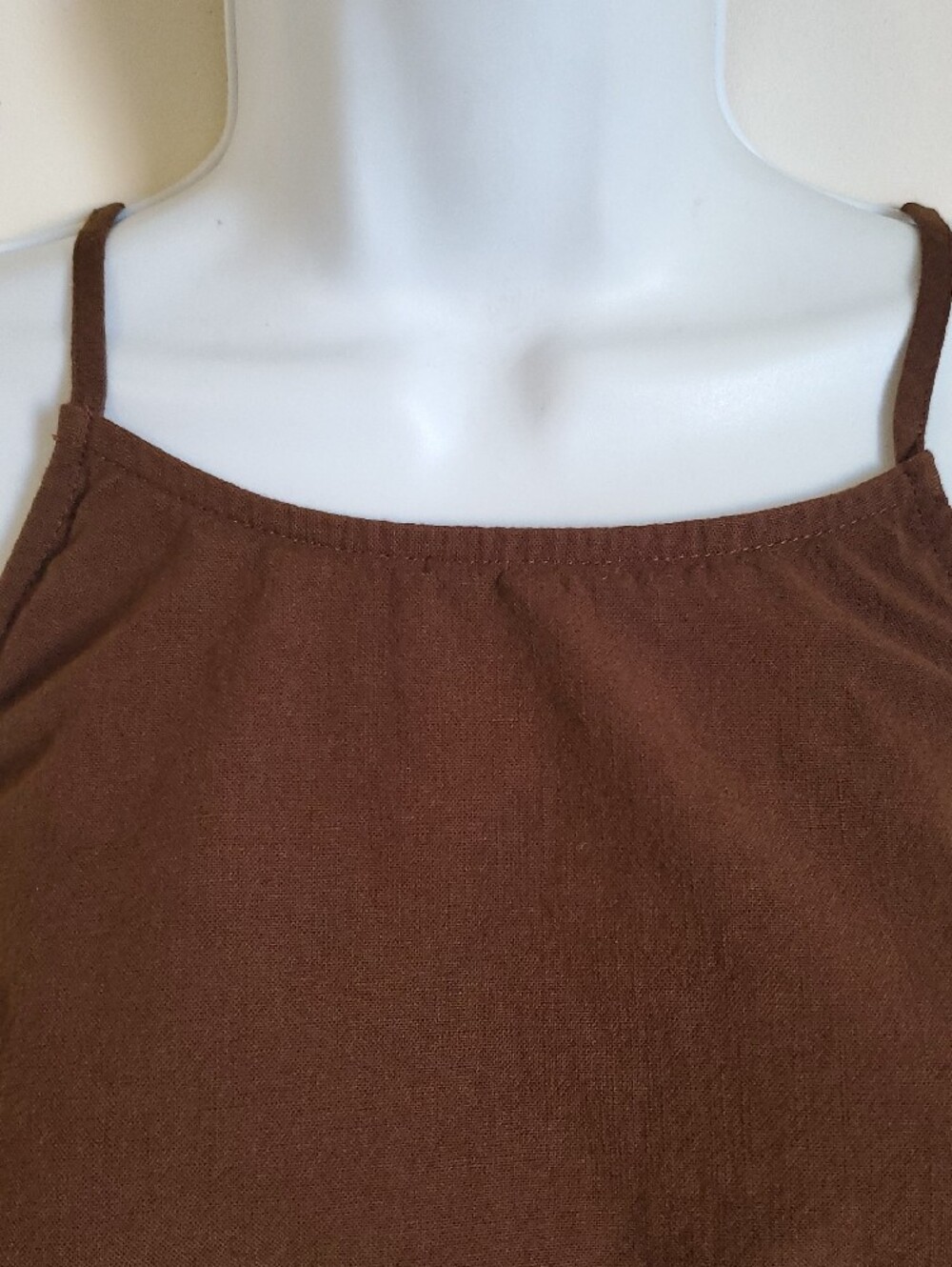 NWOT A New Day Chocolate Brown Halter Neck Mini Shift Dress S - Picture 4 of 8